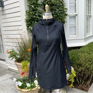 Athleta Hooded Coverup for Swim or Workout, Lightweight, Black, Size Medium, NWT